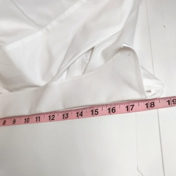 CULWELL & SON Men's White Long Sleeve Dress Shirt  18 - Picture 11 of 13